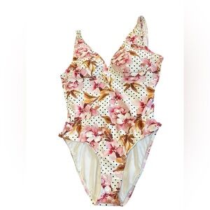 Women's One Piece ALEX MARIE Swimsuit Floral Multicolor Size: 12